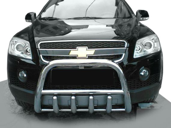 Передняя дуга QT006 (нерж.) для Chevrolet Captiva 2006-2019 гг