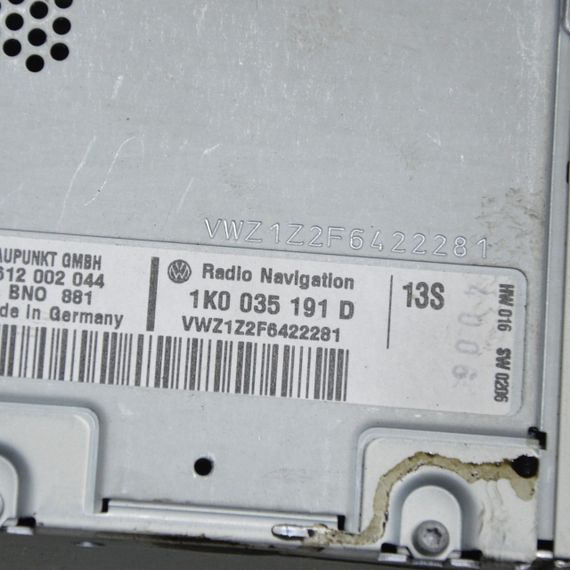 Магнітола Volkswagen Passat B6 2005-2010 Блок керування навігацією Фольксваген Пассат б6 1K0035191D | Зображення 5