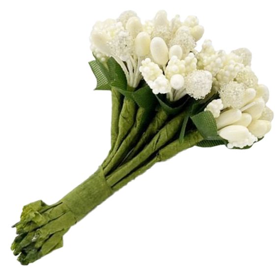 Декоративные тычинки для творчества KV-715-2 пучок 12 штук | Зображення 1