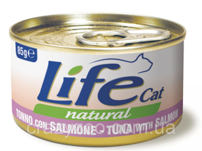 Влажный корм для котов LifeCat Tuna With Salmon с тунцом и лососем 85 г 422568
