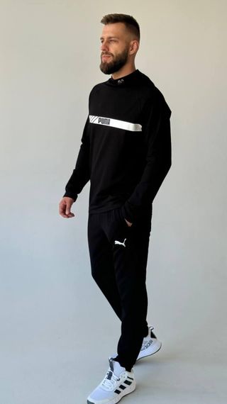 Костюм з худі Puma чорний | Зображення 5