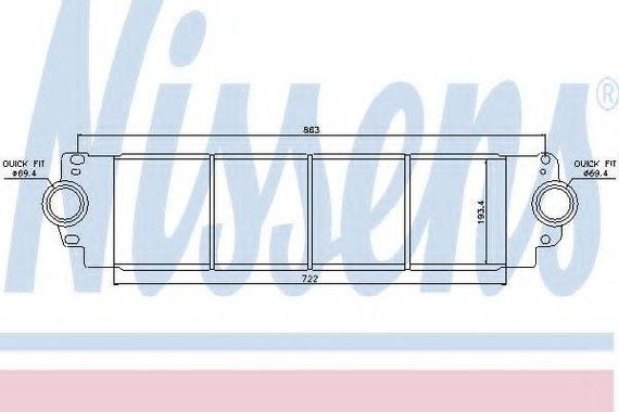 Інтеркулер VW TRANSPORTER T5 (03-)(вир-во Nissens) NISSENS 96683 на VW KOMBI / CARAVELLE V автобус (7HB, 7HJ, 7EB, 7EJ, 7EF)