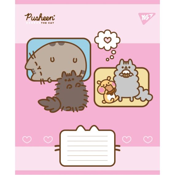 Зошит учнівський YES Pusheen Funny 767602 12 аркушів Різнокольоровий shop (4823092292001) | Зображення 1