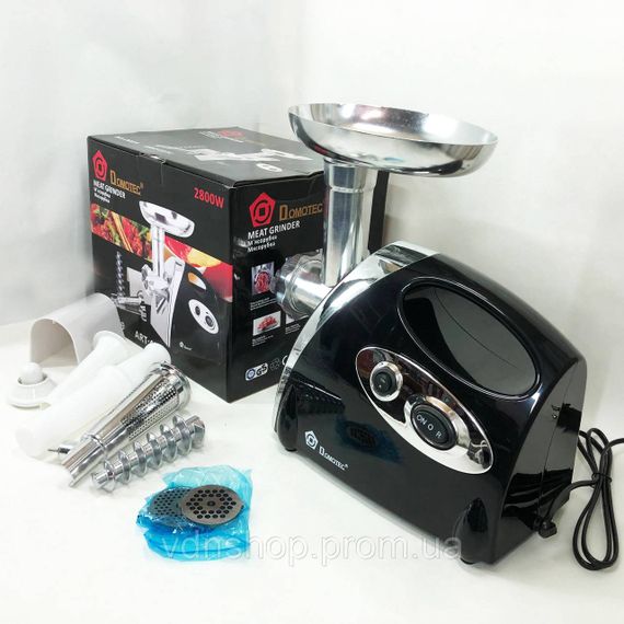 Электромясорубки электрические бытовые Domotec, Мощная компактная мясорубка для дома FX-22 | Зображення 8