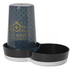 Кормушка автоматическая для сухого корма или воды Moderna Tasty, 3.75 л, черная