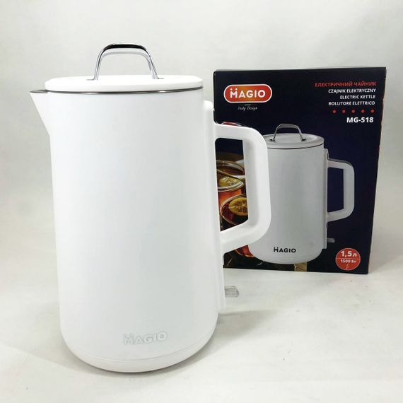 Електричний чайник-термос з індикатором включення MAGIO, Потужний побутовий електрочайник KV-52 | Зображення 1