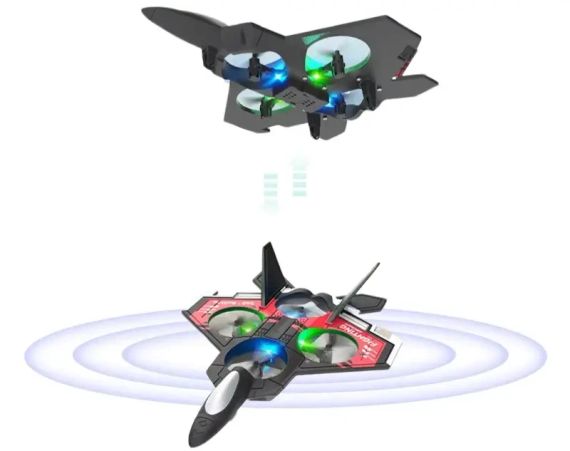 Радиоуправляемый самолет S98, истребитель, акробатика на 360°, гироскоп, противоударный, светодиодные фонари | Зображення 1