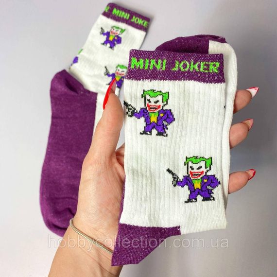 Шкарпетки чоловічі високі 1 пара "Mini Joker" білі 40-45 р бавовняні | Зображення 2