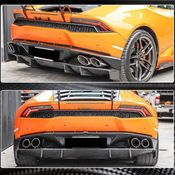 Дифузор заднього бампера (Карбон) для Lamborghini Huracan 2014- рр | Зображення 2