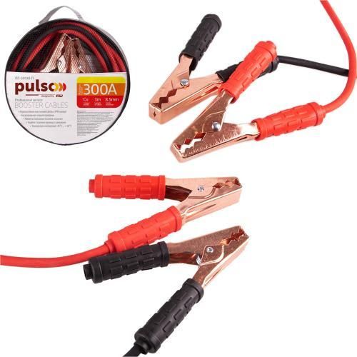 Пускові дроти PULSO 300А 3,0м для прикурювання авто кабелі для запуску двигуна провода для акумулятора | Зображення 1
