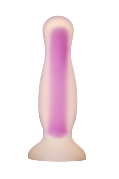 Светящаяся анальная пробка Dream Toys RADIANT SOFT SILICONE GLOW IN THE DARK PLUG MEDIUM PURPLE Sex Aura