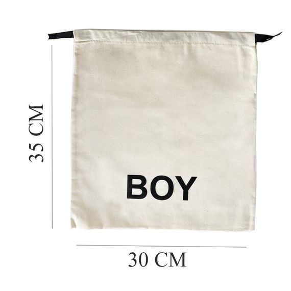 Мішок бавовняний для речей 30х35 см Boy (світлий) | Зображення 2