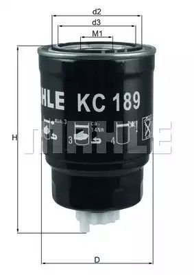 Фільтр паливний MAHLE/KNECHT Nissan, MAHLE/KNECHT (KC189) | Зображення 1