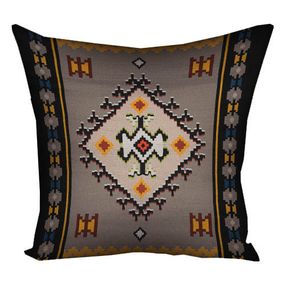 Подушка габардинова з принтом Вишивка ромб 40x40 см (4P_23J002)