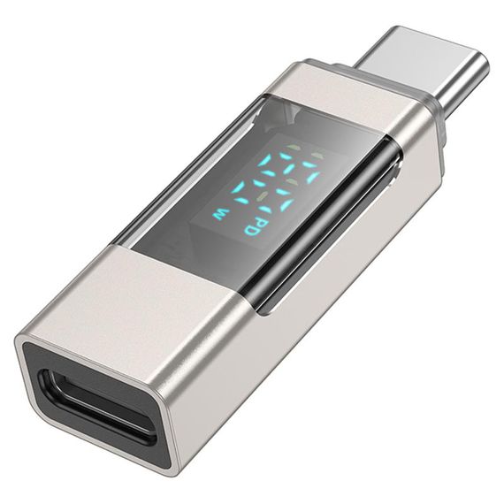 Переходник Borofone BV25 Type-C male to Type-C female Gray | Зображення 1