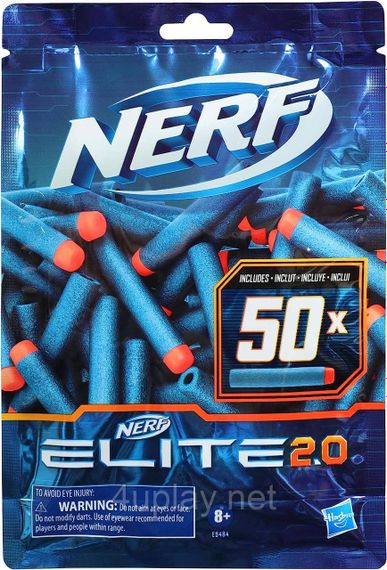 Кулі Нерф Еліт 2.0 набір 50 штук Nerf Elite 2.0 50-Dart Refill Pack Оригінальні стріли Hasbro | Зображення 1