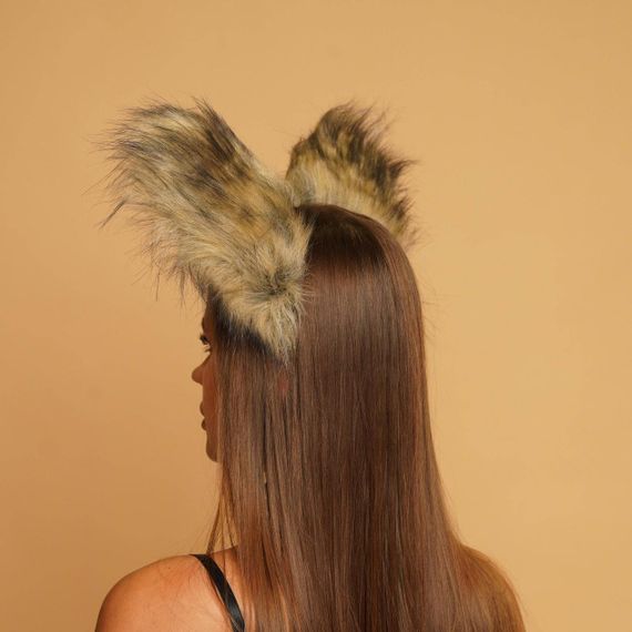 Пухнасті котячі вуха, Коричневі з чорним OKOVA Sex Aura | Зображення 3