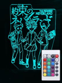 Акриловий світильник-нічник з пультом 16 кольорів Обіцяний Неверленд tty-n000938