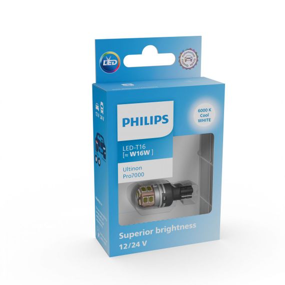 Світлодіодна лампа PHILIPS 11067CU70X1 W16W (T15) LED Ultinon Pro7000 W2.1X9.5d WHITE 12/24V (1 шт) | Зображення 1