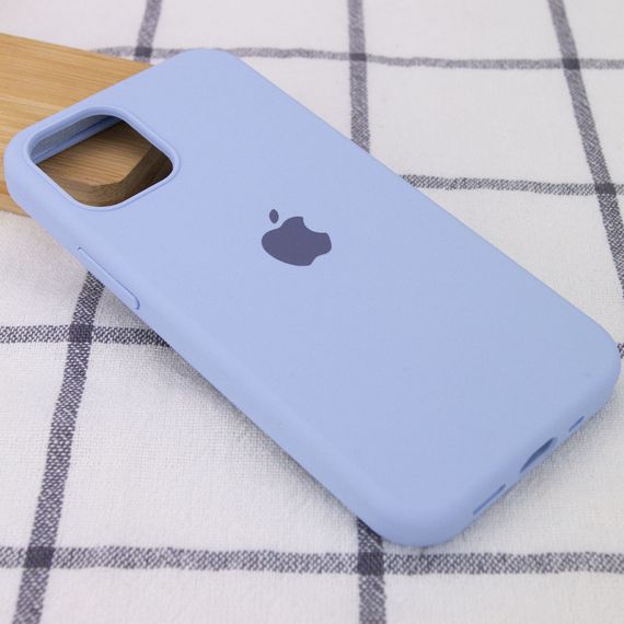 Чохол Silicone Case Full Protective (AA) для Apple iPhone 12 Pro/12 (6.1") Блакитний/Lilac Blue | Зображення 1