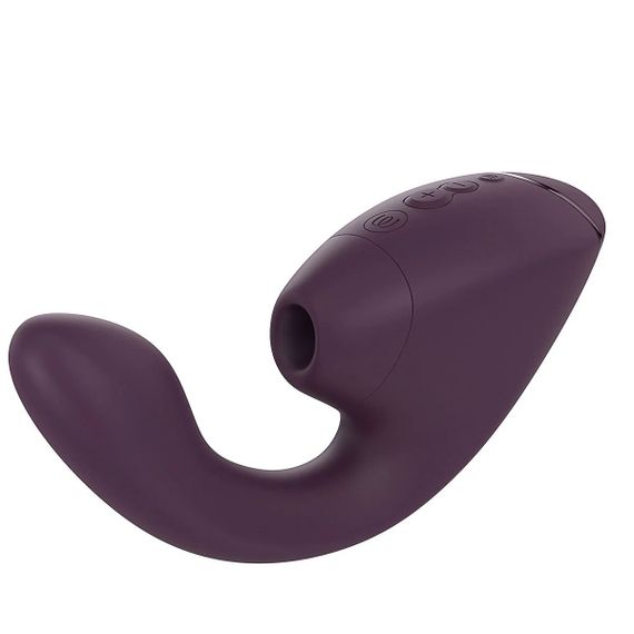 Подвійний вакуумний кліторальний стимулятор з вібрацією Womanizer Next Duo - Dark Purple | Зображення 4