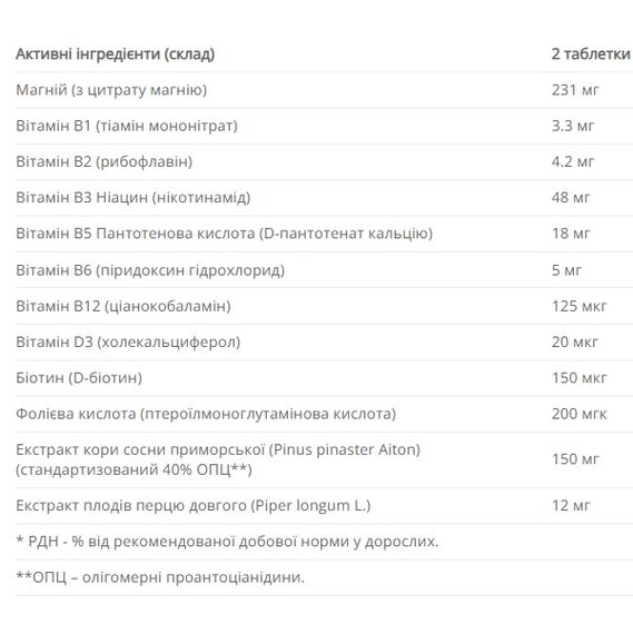 Микроэлемент Магний New Nordic Magic Magnesium Citrat 700 mg 60 Tabs | Зображення 1