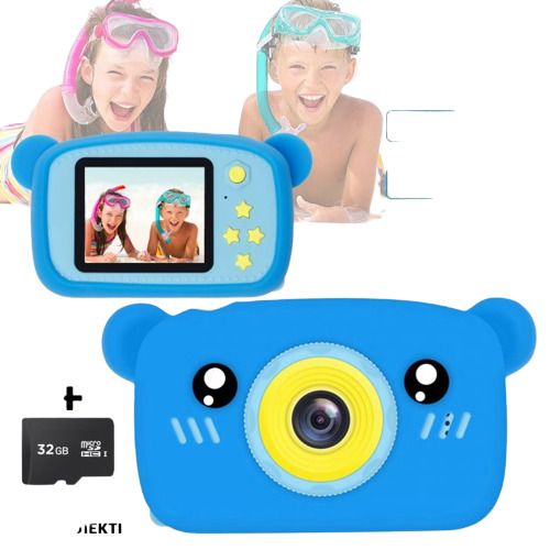 Дитячий компактний фотоапарат ведмедик Teddy блакитний (Teddy_394) | Зображення 2