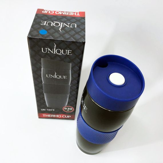 Термокухоль UNIQUE UN-1073 0.38 л, Термос з нержавіючої сталі металевий. Колір: синій | Зображення 6