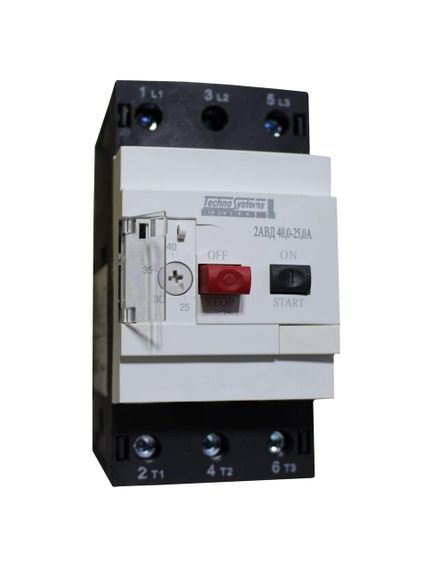 Автоматичний вимикач 2АВД 40-25А захисту двигуна 220V 11kW / 400V 18.5kW Ny95505045 | Зображення 2