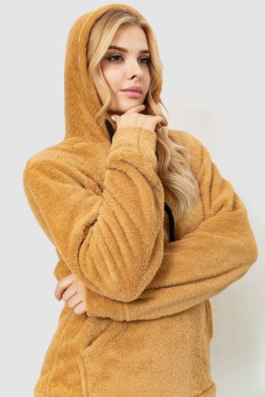 Худі жіноче утеплене Тедді, колір бежевий, 238R57091 | Зображення 5