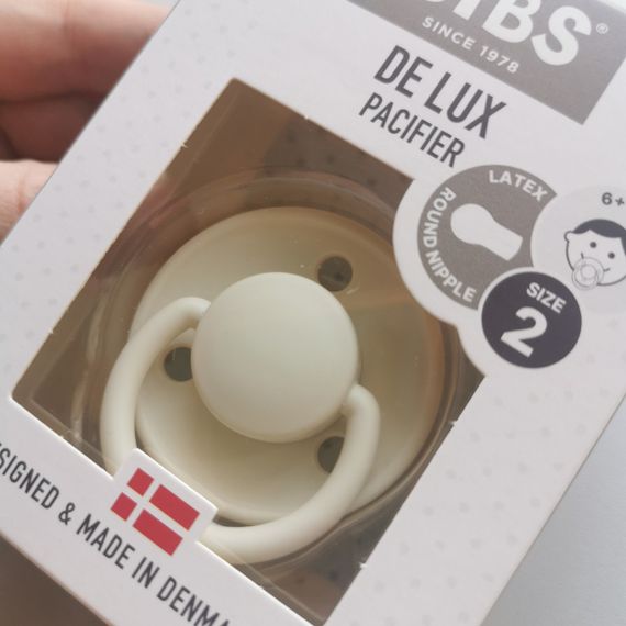 Соска Bibs De Lux round 6-18 міс Latex Ivory | Зображення 1
