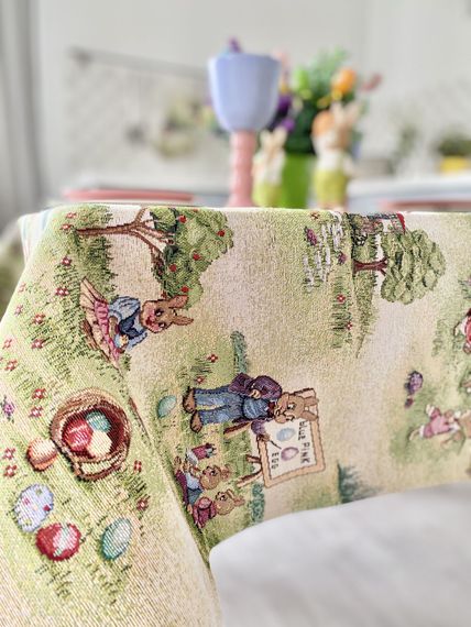 Скатертина гобеленова EDEN1184 Limaso, 137х300, Прямокутна, Великодній, Без люрексу, 75% поліестер, 22% бавовна, 3% акрил, Гобелен | Зображення 3