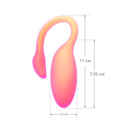 Смарт-віброяйце Magic Motion Flamingo Max Orange 2 в 1: віброяйце та тренажер Кегеля, 10 режимів | Зображення 2