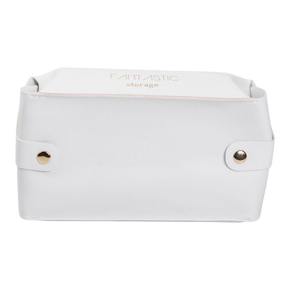 Серветниця з еко шкіри 21х12х8 см контейнер для серветок в автомобіль Білий HP-3-210W | Зображення 3