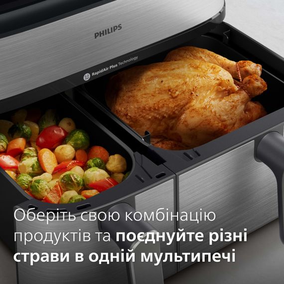 Мультипіч Philips Dual Basket Airfryer 5000 Series (NA555/00) | Зображення 4