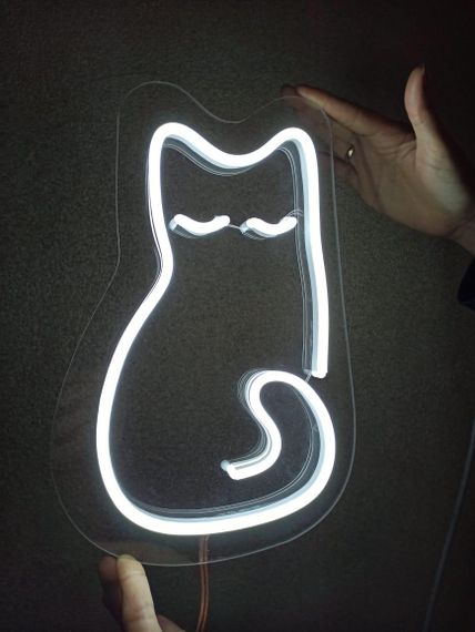 Неоновий світильник Кішка 200х300 acr-n000001 | Зображення 3