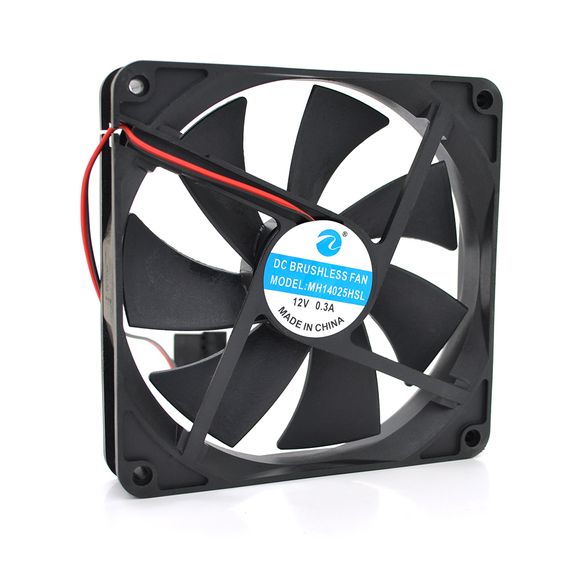 Кулер для охлождення серверних БП HXS C14025B DC sleeve fan 4pin - 140 * 140 * 25мм, 12V, 2300об / хв