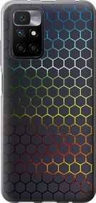 Чехол на Xiaomi Redmi 10 Переливающиеся соты "498u-2488-17620"