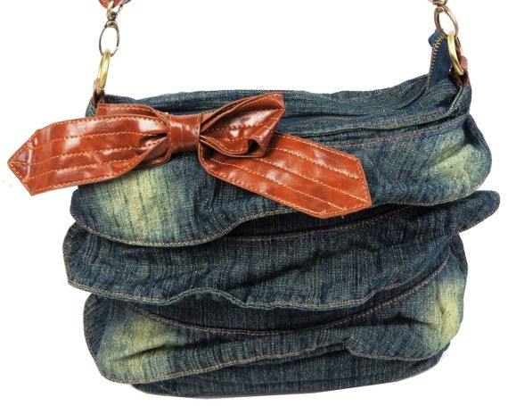 Женская  сумка Fashion jeans bag темно-синяя | Зображення 2