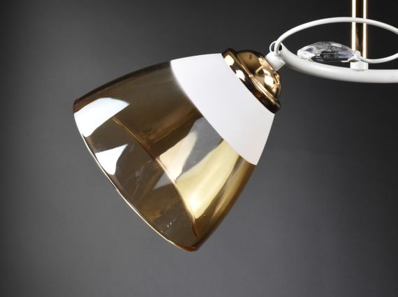 Люстра стельова на 2 лампочки 26073 Білий 24х20х48 см. | Зображення 2