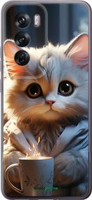 Чохол на Oppo Reno12 Pro 5G Білий кіт "5646u-3740-2448"