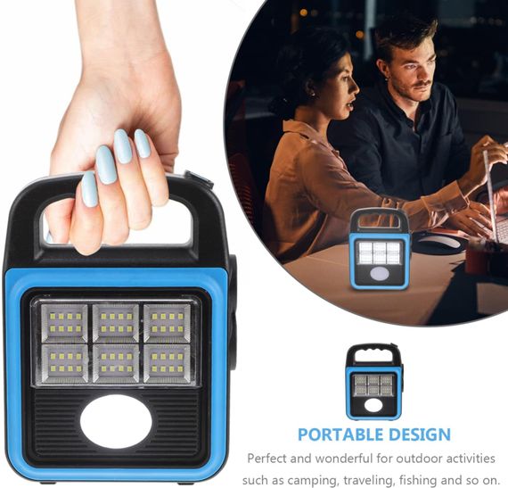 Фонарь-прожектор USB с солнечной панелью и повербанком Solar LED light HS-8020 | Зображення 3