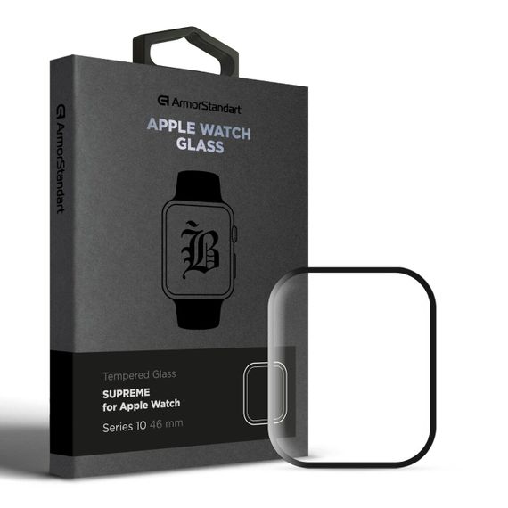 Захисне скло ArmorStandart Supreme Black Icon для Apple Watch 10 42 mm