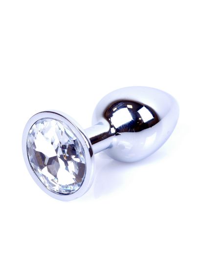 Анальна пробка - Jewellery Silver Plug Clear | Зображення 1