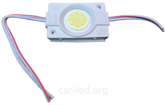 Світлодіодний модуль BRT COB 2.4W круглий 6500K, 12В, IP65 білий | Зображення 1