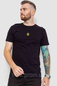 Футболка чоловіча патріотична, колір чорний, розмір S FA_008116