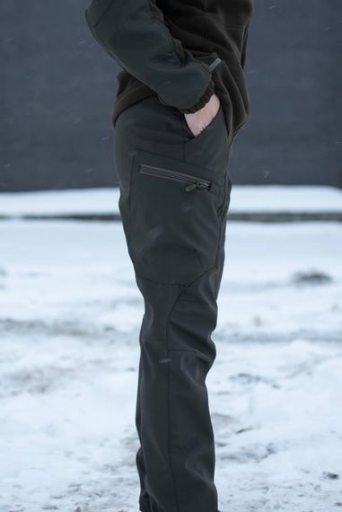 Штани жіночі олива Soft Shell R Military + | Зображення 1
