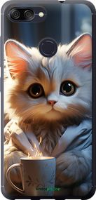 Чохол на Asus ZenFone Max Plus M1 ZB570TL Білий кіт "5646u-1361-2448"