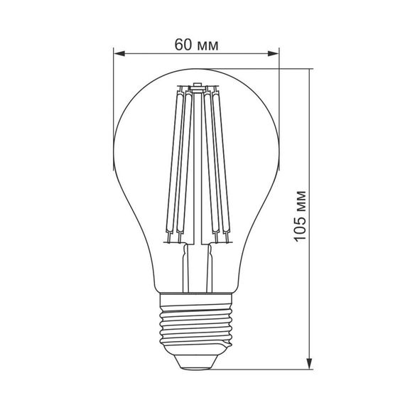 Світлодіодна лампа TITANUM  Filament A60 7W E27 4100K | Зображення 2