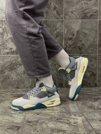 Кросівки Nike Air Jordan 4 Retro (gray green) | Зображення 3